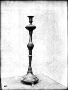 A tall altar candlestick, Mission San Carlos Borromeo, Monterey, ca.1900 (CHS-4397) photo