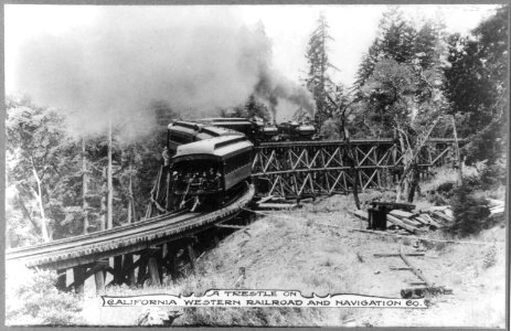 A trestle on California Western Railroad and Navigation Co. LCCN2012649431