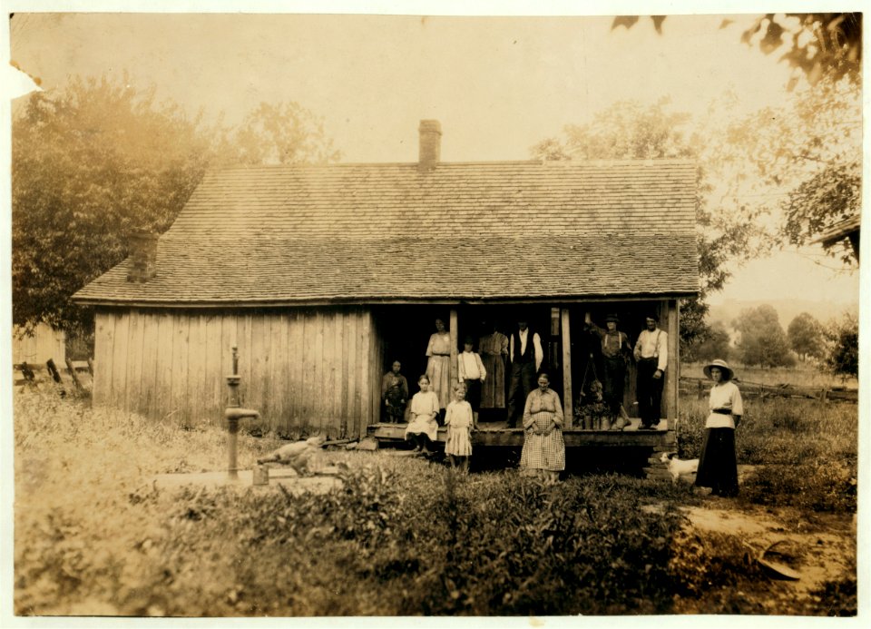 A typical farm home and family near Wilde, Ky. It is said there are almost no farm tenants in the county. Many of the country homes are run down, unpainted shacks. LOC cph.3a29791