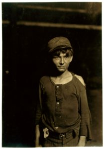 A typical Glass Works Boy, Indiana, Night Shift, Said he was 16 years old. 1 A.M. LOC cph.3a20275