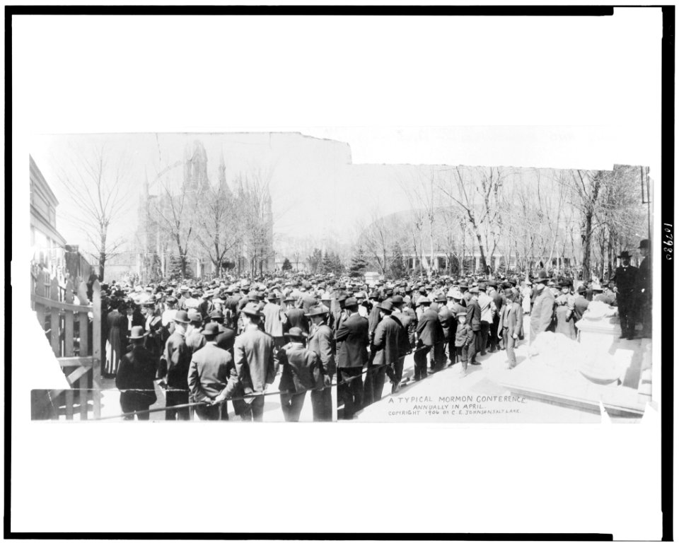A Typical Mormon conference, annually in April LCCN93506508