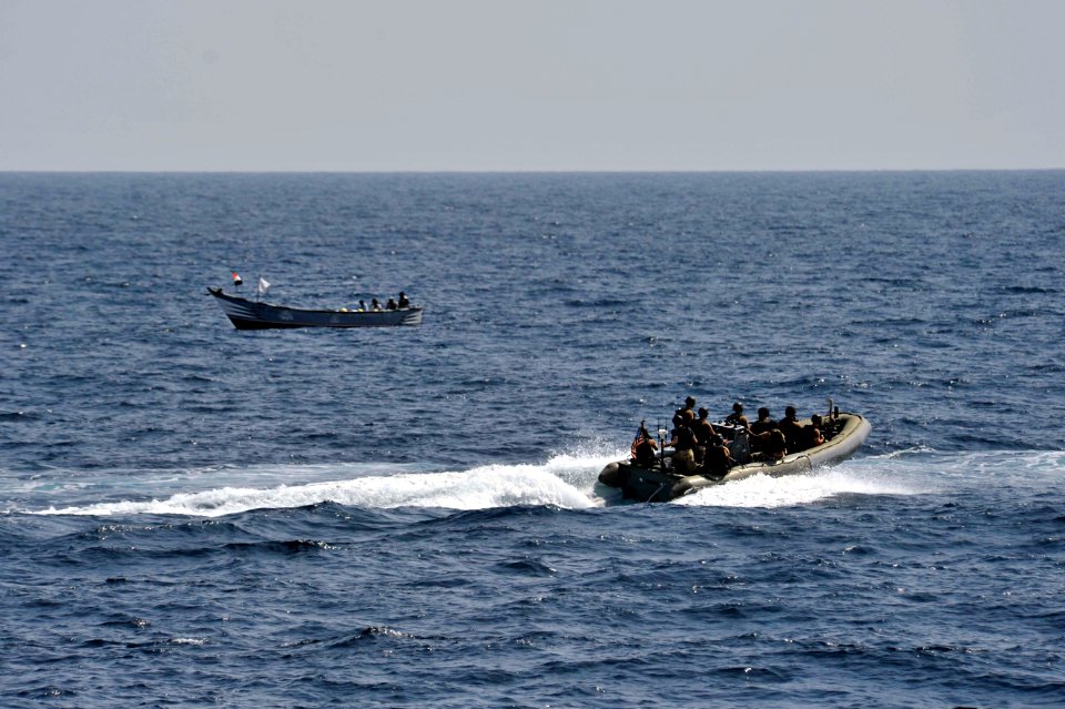 A VBSS team approaches a fishing vessel. (8200229514)