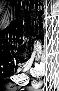 A vaishnavaite nun reading the Ramayana