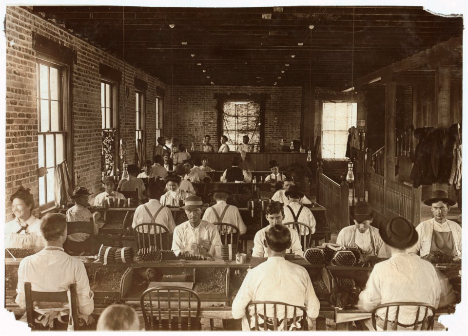 A Union Shop, Cigarmakers Tierra del Laga Cigar Co. Almost no hands under 20 years of age. (60 employees.) These are the conditions the labor organizations strive for. One third of the LOC cph.3a29832