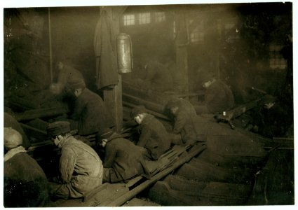 A view of Ewen Breaker of the Pa. (Pennsylvania) Coal Co. The dust was so dense at times as to obscure the view. This dust penetrates the utmost recesses of the boys' lungs. (See also labels LOC cph.3a24712