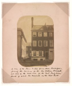 A view of the house no. 322 Spruce Street, Philadelphia, formerly the residence of the Rev. William Marshall LCCN2015651596
