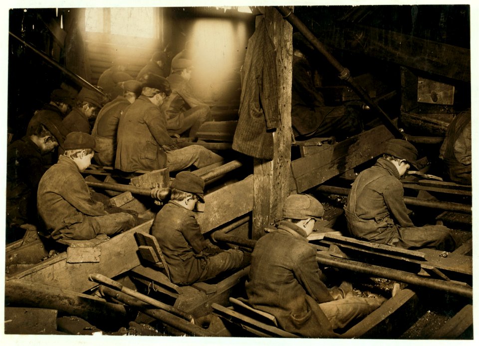 A view of the Pennsylvania Breaker. The dust was so dense at times as to obscure the view. This dust penetrates the utmost recess of the boy's lungs. LOC cph.3a01123