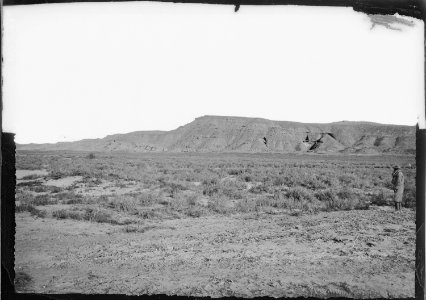 A view of the coal bearing bluffs near Point of Rocks. Sweetwater County, Wyoming. - NARA - 516944