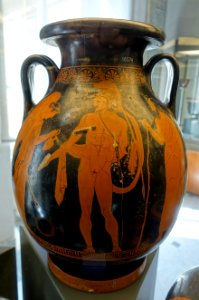 A Warrior Leaving Home, Attic red-figure pelike, by the Lykaon Painter, 450-440 BC - Museo Gregoriano Etrusco - Vatican Museums - DSC01013 photo