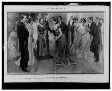 A White House reception-President and Mrs. Roosevelt restore the old-time gayety to society in Washington - Ch. Weber. LCCN00651211