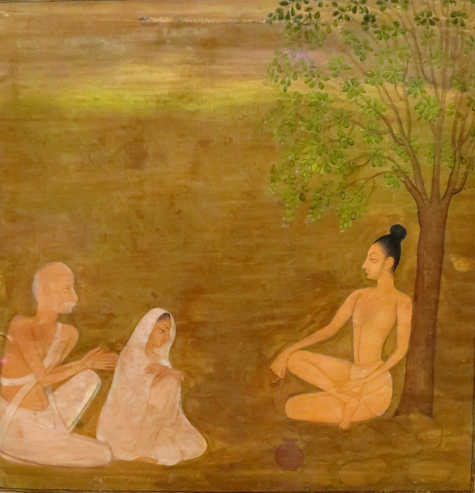 A Yogi and Visitors, 1780, watercolor on paper, Honolulu Museum of Art 