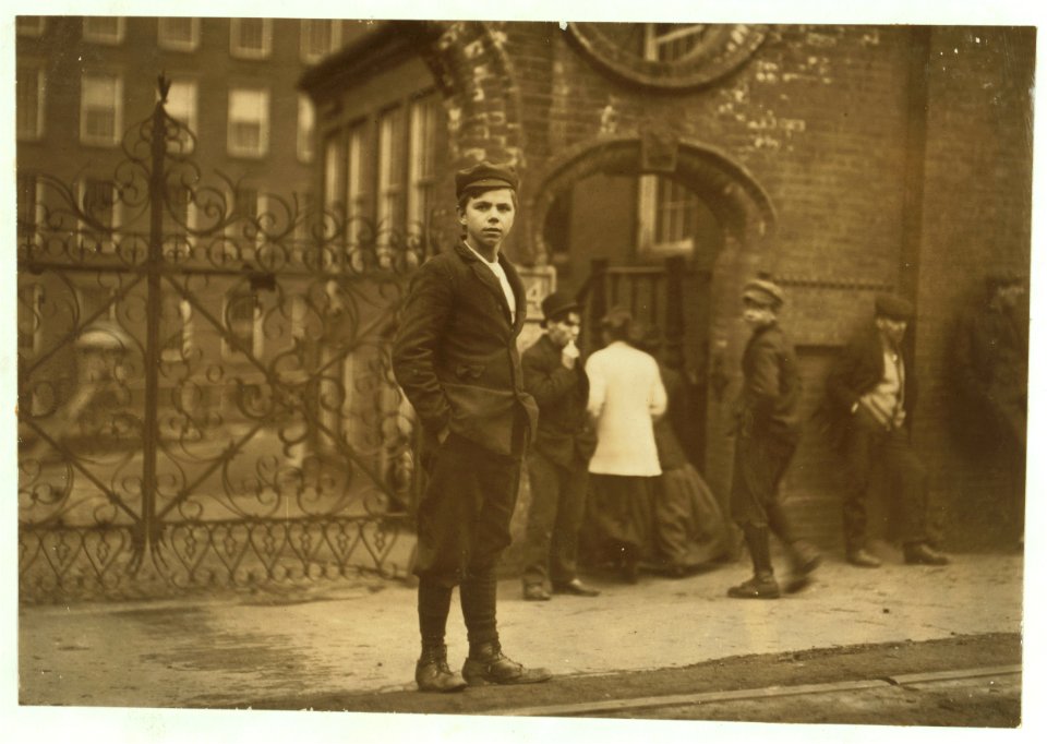 A young boy, unable to speak a word of English. Working here. A boy said his name is John Krakowski. LOC nclc.02411