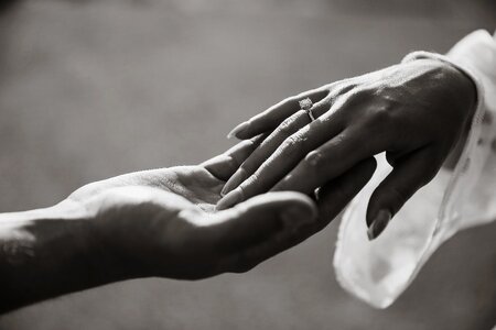 Fingers female hands engagement photo