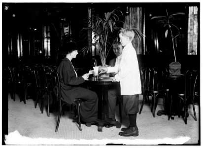 A young table boy in Newsome's ice cream parlor. LOC nclc.05562