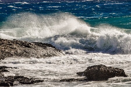 Crashing sea ocean photo