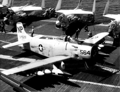 A-1H VA-215 armed for strike CVA-19 1965