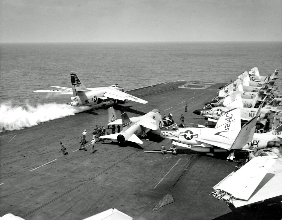 A-3B launch USS Saratoga CVA-60 1958