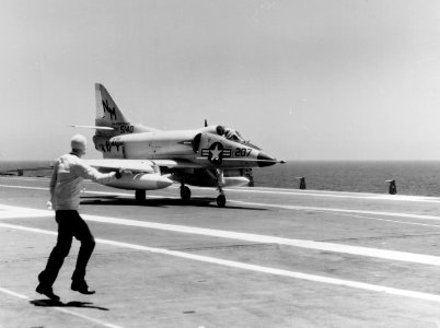 A-4C of VA-192 on USS Bennington (CVS-20) in July 1962