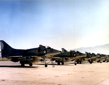 A-4C Skyhawks of VA-305 at NAS Point Mugu c1970