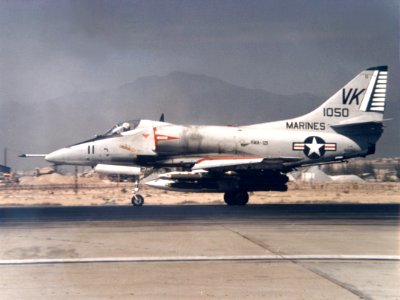 A-4E Skyhawk of VMA-121 with bombs at Chu Lai