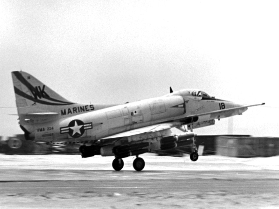 A-4E Skyhawk of VMA-224 takes off from Chu Lai on 24 September 1966 (NNAM.1996.253.5558)