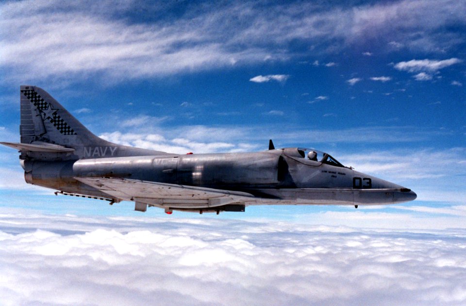 A-4E Skyhawk VC-5 in flight 1989