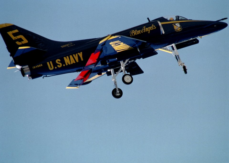 A-4F Blue anges with extended gear 1984