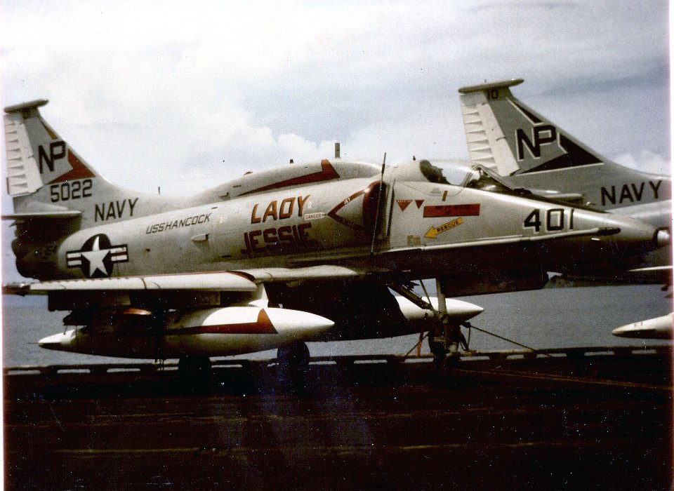 A-4F Lady Jessie VA-164 on USS Hancock (CV-19) 1975