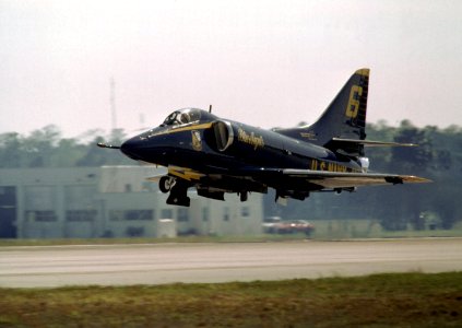 A-4F Blue Angels raising landing gear 1984