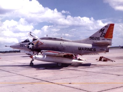 A-4L Skyhawk of VMA-142 at Memphis in the 1970s