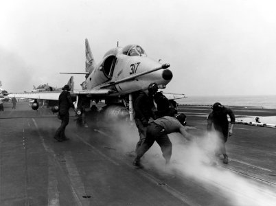 A-4F Skyhawk of VA-153 on USS Coral Sea (CVA-43) in March 1969