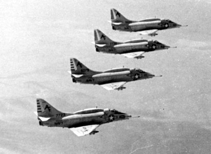 A-4L Skyhawks VA-204 in flight c1973