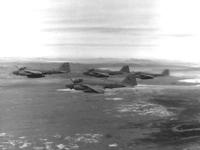 A-6E Intruders of VA-145 in flight 1986