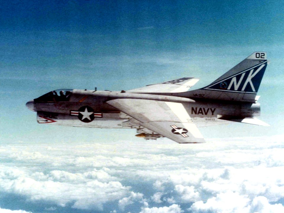 A-7A Corsair II of VA-97 over Gulf of Tonkin 1968
