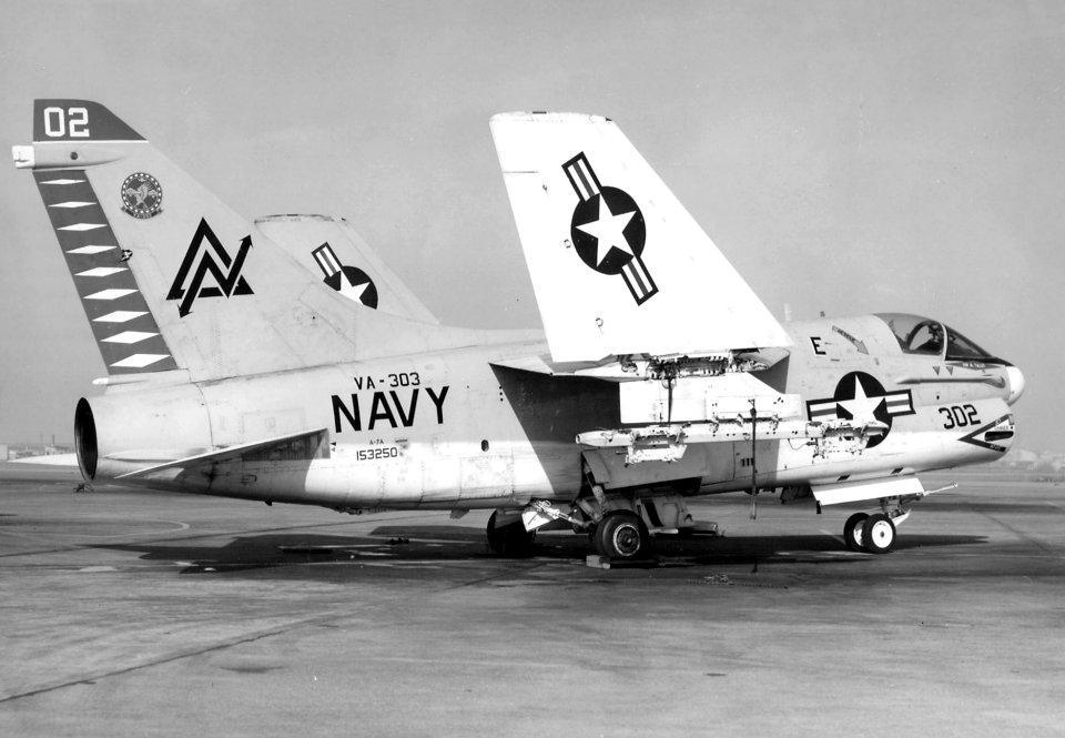 A-7A Corsair VA-303 at NAS Alameda 1974