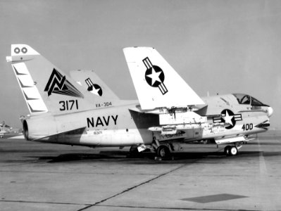 A-7A Corsair VA-304 at NAS Alameda 1974