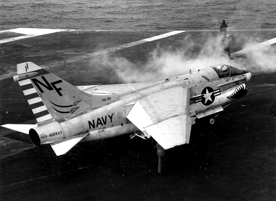 A-7A Corsair VA-93 on USS Midway c1970