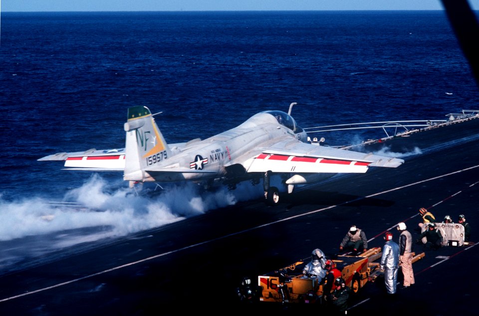 A-6E VA-115 launch USS Midway (CV-41) 1981