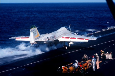 A-6E VA-115 launch USS Midway (CV-41) 1981