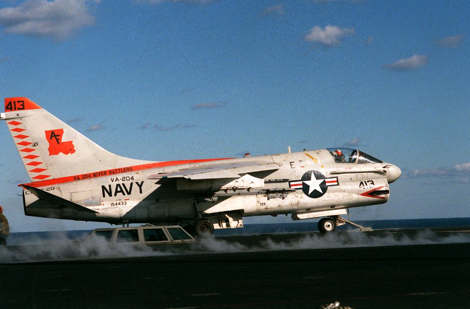 A-7B VA-204 CVN-69 1985
