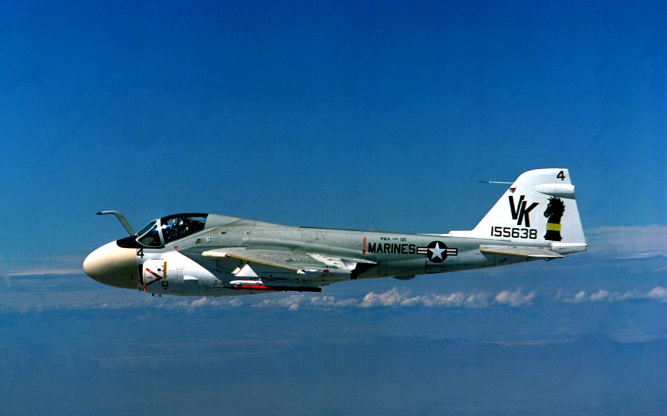 A-6E VMA(AW)-121 in flight over Florida 1982