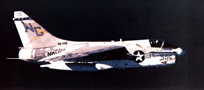 A-7E Corsair VA-146 in flight 1970