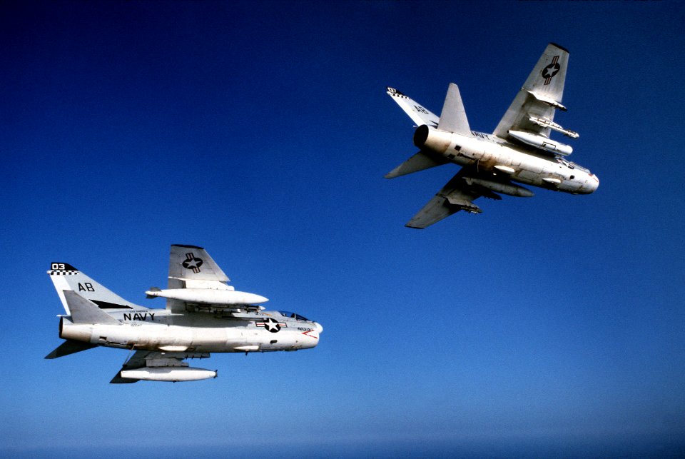 A-7Es VA-72 in flight 1982