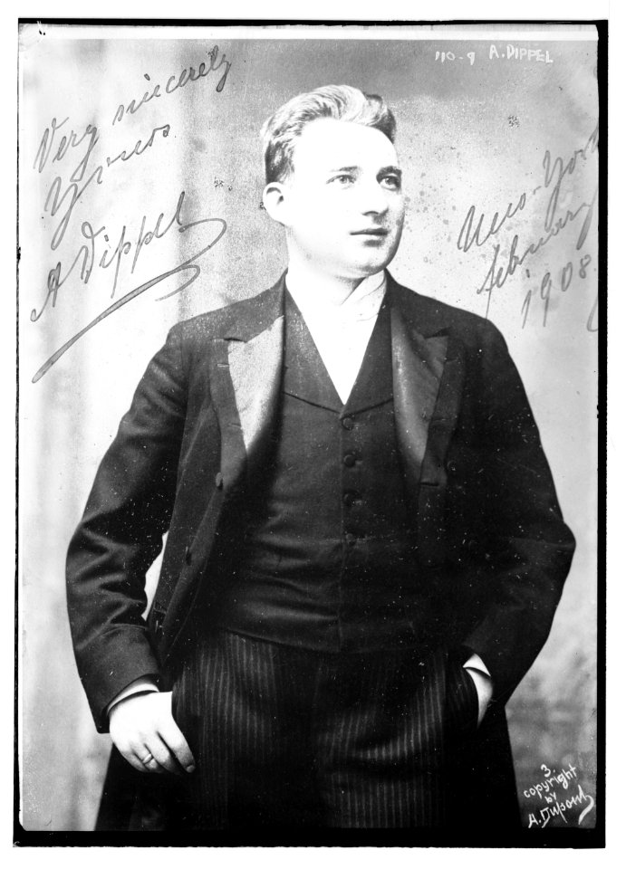 A. Dippel, three-quarters standing, copyright by A. Dupont - A. Dupont LCCN2014680631