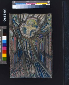 A. Plasschaert, voorstudie voor glas-in-lood, collectie RBK, Den Haag - Unknown - 20366173 - RCE