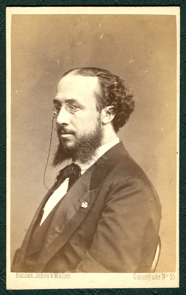 A. W. Kurni... by Portraitmaler Hansen, Schou & Weller, Photografisk Atelier, Kjöbenhavn Östergade 15 Kongens Klub 1869 front side