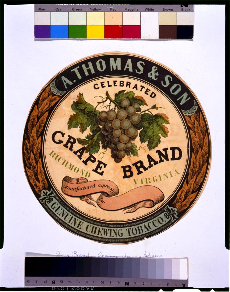 A. Thomas & Son celebrated grape brand genuine chewing tobacco LCCN96504680