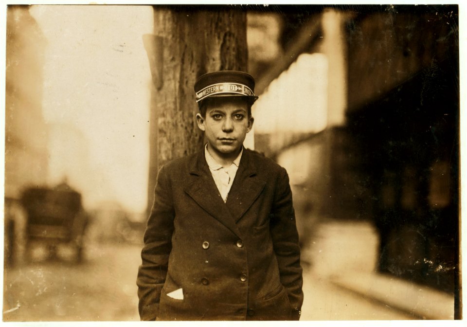 A. W.U. Messenger. Richard Tuck, -63, 13 years old. Sometimes works nights. LOC nclc.03706