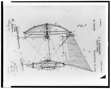 A.F. Bergqvist - aerial vessel Patented Oct. 17, 1893. LCCN2001699883