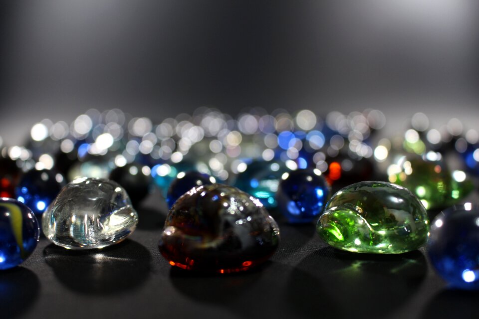 Bright rocks flashes